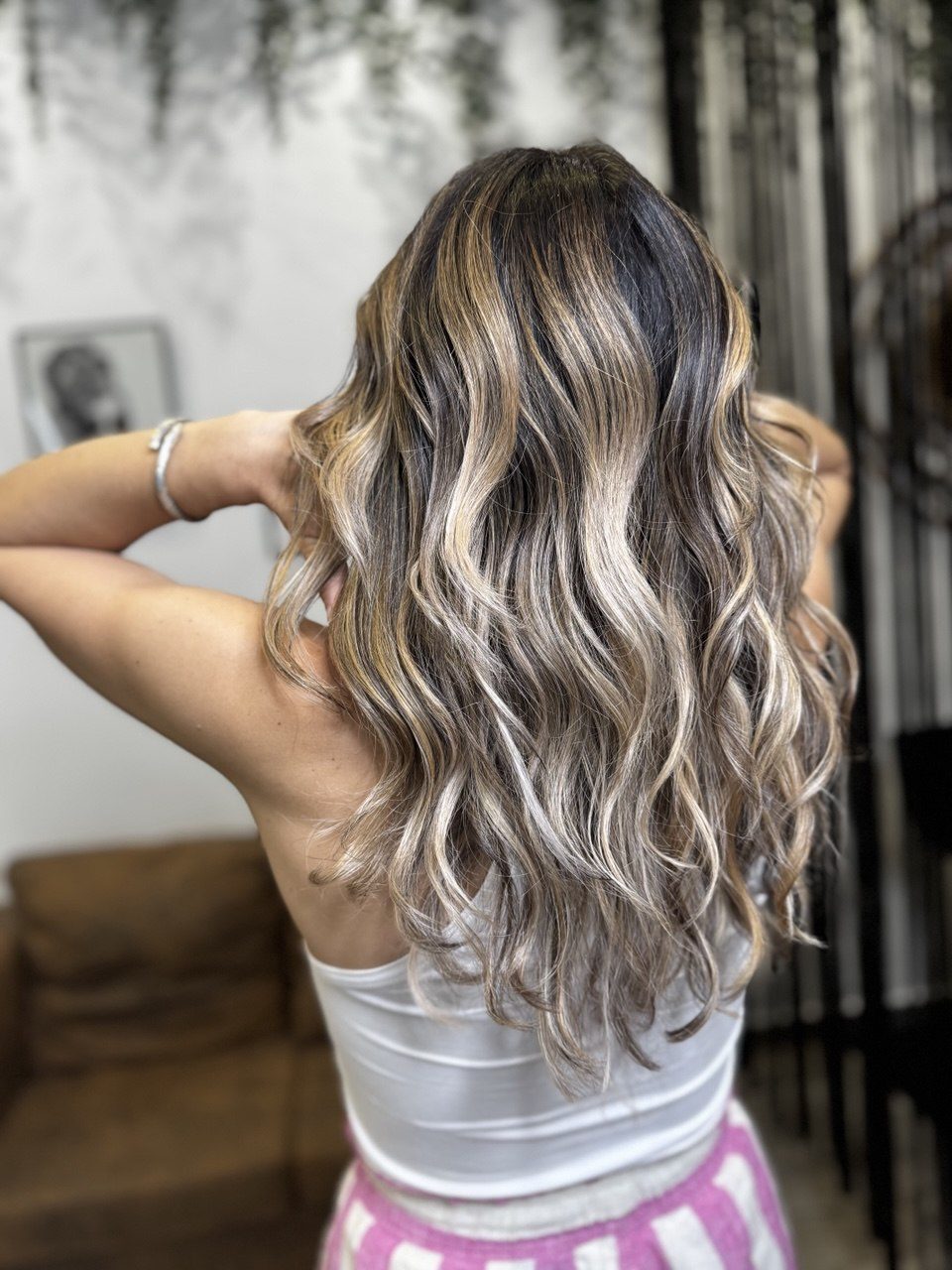 Balayage rubio ondulado · Creazioni Hair Salon Barcelona