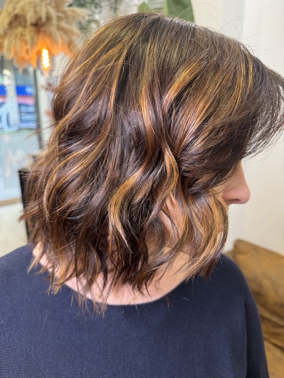 Bob con ondas y reflejos · Creazioni Hair Salon Barcelona
